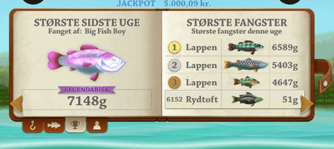 Fang den største fisk og kom på toplisten!
